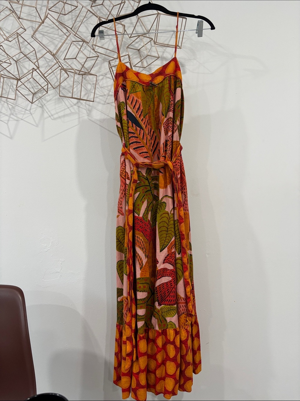 FARM Rio Pink, Orange & Green Tropical Maxi Dress
